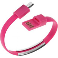 Кабель Data Charging Line Micro-USB 0.2м Pink (S0608)