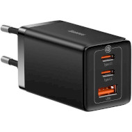 Зарядное устройство BASEUS GaN5 Pro Fast Charger 2C+U 65W Black w/Type-C to Type-C cable (CCGP120201)