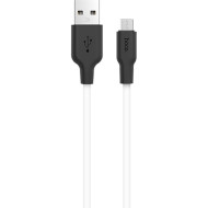 Кабель HOCO X21 USB-A to Micro-USB 1м Black/White