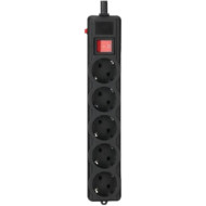Сетевой фильтр GEMBIRD SPG5-G-6B-PRO Black, 5 розеток, 1.8м