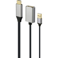 Адаптер CABLEXPERT A-HDMIM-DPF-02 HDMI - DisplayPort Silver