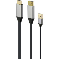 Адаптер CABLEXPERT A-HDMIM-DPM-01 HDMI - DisplayPort Silver