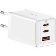 Зарядное устройство BASEUS GaN5 Pro Fast Charger 2C+U 65W White w/Type-C to Type-C cable (CCGP120202)