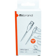 Кабель MIBRAND MI-98 PVC Tube Cable USB-A to Type-C 120W 1м White (MIDC/98TW)