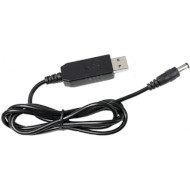 Кабель питания USB to DC 5.5x2.1mm 12V 1м Black (S1016)