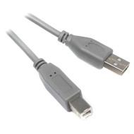 Кабель MAXXTER USB2.0 AM/BM Gray 1.8м (U-AMBM-6G)