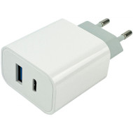 Зарядное устройство MIBRAND MI-33 GaN Travel Charger USB-A, USB-C White (MIWC/33UCW)