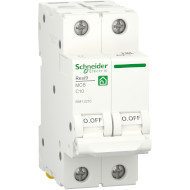 Выключатель автоматический SCHNEIDER ELECTRIC RESI9 2p, 10А, C, 6кА (R9F12210)