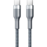 Кабель REMAX Sury 2 Type-C to Type-C PD 3А 1м Silver (RC-010-S)