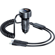 Автомобильное зарядное устройство REMAX Saga RCC-336 52.5W 2xUSB, QC3.0, PD Black