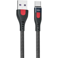Кабель REMAX Lesu Pro Aluminum Alloy USB-A to Type-C 5A 1м Black (RC-188A)