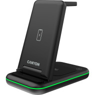 Беспроводное зарядное устройство CANYON WS-304 Wireless Charging Station Black (CNS-WCS304B)