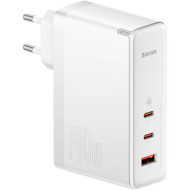 Зарядное устройство BASEUS GaN5 Pro Fast Charger 2C+U 140W White w/Type-C to Type-C cable (CCGP100202)