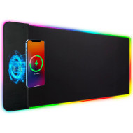 Коврик для мыши с беспроводной зарядкой CHOETECH RGB Illuminated 15W Wireless Charging Mouse Pad (T543-F)