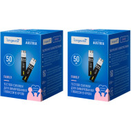 Тест-полоски для глюкометра LONGEVITA Family 100шт (2*50шт/уп)