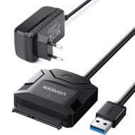 Адаптер UGREEN CR108 SATA to USB-A Adapter 2.5"/3.5" HDD/SSD SATA to USB3.0 Black (20611)