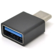 Адаптер OTG VOLTRONIC USB3.0 (AF) OTG => Type-C (M) Black (18830)