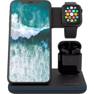 Беспроводное зарядное устройство CANYON WS-302 Wireless Charging Station Black (CNS-WCS302B)