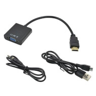 Адаптер STLAB HDMI - VGA+Audio Black (U-990 BLACK)