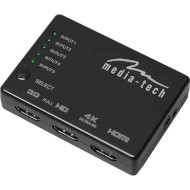 HDMI свитч 5 to 1 MEDIA-TECH 4K 5-port w/remote (MT5207)