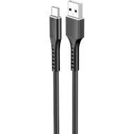 Кабель CHAROME C22-02 USB-A to USB-C aluminum alloy charging data cable 1м Black