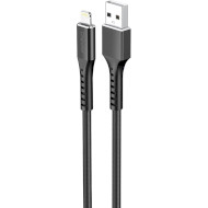 Кабель CHAROME C22-03 USB-A to Lightning aluminum alloy charging data cable 1м Black