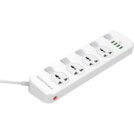 Сетевой фильтр PROLOGIX PR-SC4408W White, 4 розетки, 4xUSB, 2м