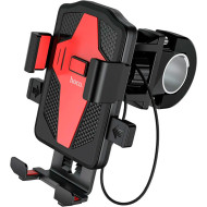 Велодержатель для смартфона HOCO CA73 Flying One-Touch Bicycle And Motorcycle Universal Holder Black and Red