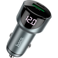 Автомобильное зарядное устройство HOCO Z42 Light road 1xUSB-A, 1xUSB-C, PD20W, QC3.0 Metal Gray (6931474742551)
