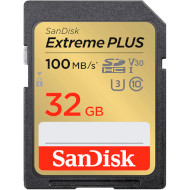 Карта памяти SANDISK SDHC Extreme Plus 32GB UHS-I U3 V30 Class 10 (SDSDXWT-032G-GNCIN)