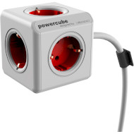 Удлинитель ALLOCACOC PowerCube Extended Red, 5 розеток, 1.5м (1306RD/DEEXPC)