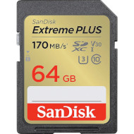 Карта памяти SANDISK SDXC Extreme Plus 64GB UHS-I U3 V30 Class 10 (SDSDXW2-064G-GNCIN)