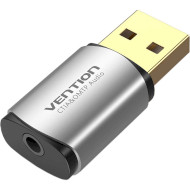 Внешняя звуковая карта VENTION USB External Sound Card Metal Deep Gray (CDLH0)