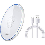 Беспроводное зарядное устройство ESSAGER 15W Mirrow Desktop Qi Magnetic Wireless Charger White (EWXZMX-JMB02)