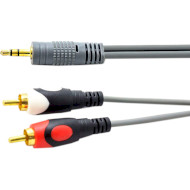 Кабель 3.5mm - 2RCA Audio Cable mini-jack 3.5 мм - 2RCA 10м Gray (B00715)