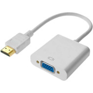 Адаптер HDMI to VGA w/Audio White (S0230)