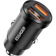 Автомобильное зарядное устройство ESSAGER Gyroscope Mini Car Charger 30W 2xUSB-A Black (ECC2A-TL01)