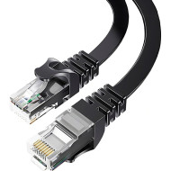 Патч-корд плоский ESSAGER TopSpeed Ethernet Flat Cable STP Cat.6 CU 0.5м Black (EXCWXB-JSB01)