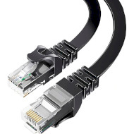 Патч-корд плоский ESSAGER TopSpeed Ethernet Flat Cable STP Cat.6 2м Black (EXCWXB-JSA01)