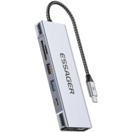 Порт-репликатор ESSAGER 8-in-1 USB-C Hub with 10Gbps M.2 NVMe SSD Enclosure (EHB08-QK0G-Z)