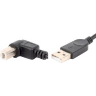 Кабель USB AM/BM 90° Down 1м Black (S0670)