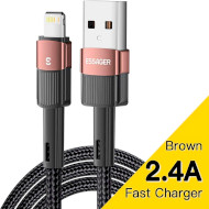 Кабель ESSAGER Star Fast Charging Data Cable 2.4A USB-A to Lightning 1м Brown (EXCL-XC12)