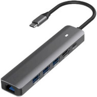 Порт-репликатор BLUEENDLESS 6-in-1 USB-C to 1xHDMI, 2xUSB3.0, 1xUSB-C PD100W, LAN (CA913909)