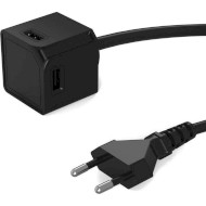 Зарядное устройство ALLOCACOC USBcube Original 4xUSB-A, 15W, cable 1.5m Black