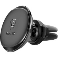 Автодержатель для смартфона BASEUS Magnetic Air Vent Car Mount With Cable Clip Black (SUGX020001)