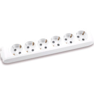 Розеточный блок с заземлением PANASONIC X-Tendia Gray, 6 розеток (WLTB04602GR-UA)