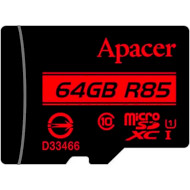 Карта памяти APACER microSDXC 64GB UHS-I Class 10 (AP64GMCSX10U5-RA)