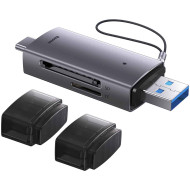 Кардридер BASEUS Lite Series USB-A & Type-C to SD/TF Gray (WKQX060113)