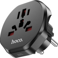 Переходник сетевой HOCO CN/UK-EU Black