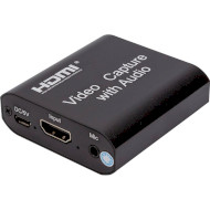 Устройство видеозахвата POWERPLANT HDVC4 HDMI Audio, 4K/30Hz (CA914159)